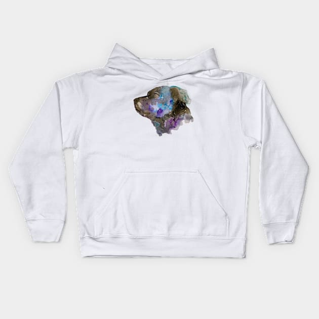 Galaxy Dog Kids Hoodie by artistlaurenpower